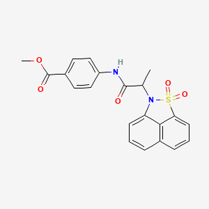 methyl 4-{[2-(1,1-dioxido-2H-naphtho[1,8-cd]isothiazol-2-yl)propanoyl]amino}benzoate