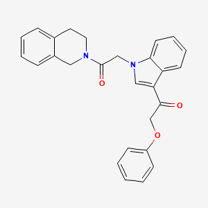 1-(3,4-dihydroisoquinolin-2(1H)-yl)-2-[3-(phenoxyacetyl)-1H-indol-1-yl]ethanone