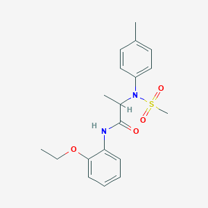 molecular formula C19H24N2O4S B4157230 N~1~-(2-ethoxyphenyl)-N~2~-(4-methylphenyl)-N~2~-(methylsulfonyl)alaninamide 