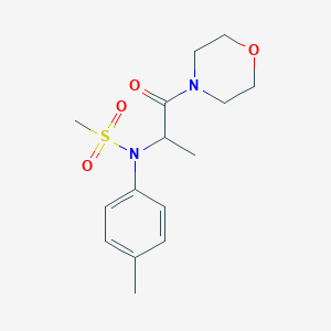 N-[1-methyl-2-(4-morpholinyl)-2-oxoethyl]-N-(4-methylphenyl)methanesulfonamide