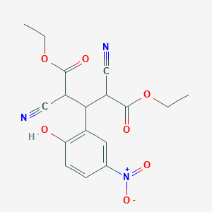 Diethyl 2,4-dicyano-3-{2-hydroxy-5-nitrophenyl}pentanedioate