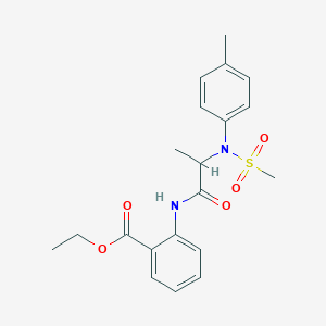 molecular formula C20H24N2O5S B4157253 ethyl 2-{[N-(4-methylphenyl)-N-(methylsulfonyl)alanyl]amino}benzoate 