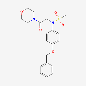 N-[4-(benzyloxy)phenyl]-N-[2-(4-morpholinyl)-2-oxoethyl]methanesulfonamide