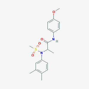 N~2~-(3,4-dimethylphenyl)-N~1~-(4-methoxyphenyl)-N~2~-(methylsulfonyl)alaninamide