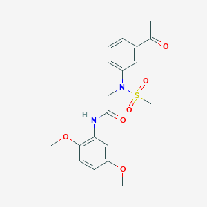 N~2~-(3-acetylphenyl)-N~1~-(2,5-dimethoxyphenyl)-N~2~-(methylsulfonyl)glycinamide