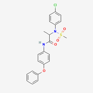 N~2~-(4-chlorophenyl)-N~2~-(methylsulfonyl)-N~1~-(4-phenoxyphenyl)alaninamide