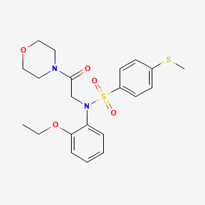 molecular formula C21H26N2O5S2 B4157294 N-(2-ethoxyphenyl)-4-(methylthio)-N-[2-(4-morpholinyl)-2-oxoethyl]benzenesulfonamide 