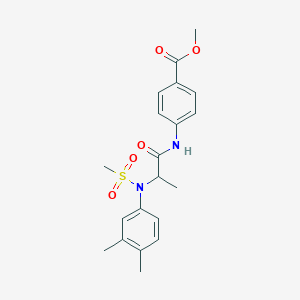 methyl 4-{[N-(3,4-dimethylphenyl)-N-(methylsulfonyl)alanyl]amino}benzoate