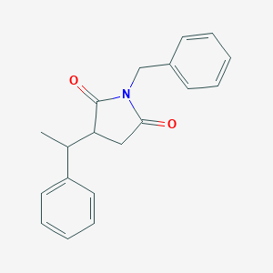 molecular formula C19H19NO2 B415730 1-Benzyl-3-(1-phenylethyl)pyrrolidine-2,5-dione 