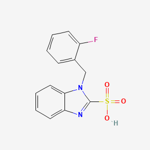 molecular formula C14H11FN2O3S B4157311 1-[(2-Fluorophenyl)methyl]benzimidazole-2-sulfonic acid 