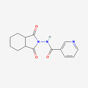 molecular formula C14H15N3O3 B4157323 N-(1,3-dioxo-3a,4,5,6,7,7a-hexahydroisoindol-2-yl)pyridine-3-carboxamide 