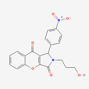 2-(3-hydroxypropyl)-1-(4-nitrophenyl)-1,2-dihydrochromeno[2,3-c]pyrrole-3,9-dione