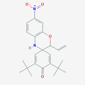 molecular formula C23H28N2O4 B415734 2',6'-ditert-butyl-7-nitro-2-vinyl-3,4-dihydrospiro[2H-1,4-benzoxazine-3,4'-[2,5]cyclohexadien]-1'-one 