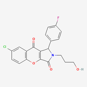 7-chloro-1-(4-fluorophenyl)-2-(3-hydroxypropyl)-1,2-dihydrochromeno[2,3-c]pyrrole-3,9-dione