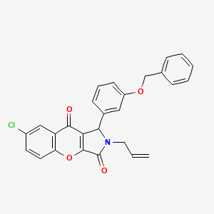 molecular formula C27H20ClNO4 B4157368 2-allyl-1-[3-(benzyloxy)phenyl]-7-chloro-1,2-dihydrochromeno[2,3-c]pyrrole-3,9-dione 