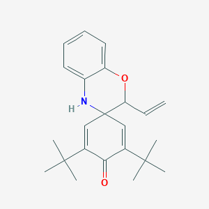 molecular formula C23H29NO2 B415737 2',6'-ditert-butyl-2-vinyl-3,4-dihydro-1'-oxospiro[2H-1,4-benzoxazine-3,4'-[2,5]cyclohexadien] 
