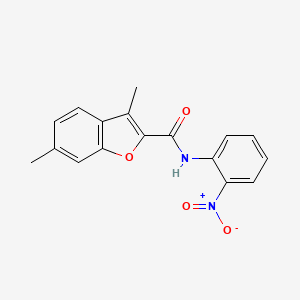 molecular formula C17H14N2O4 B4157373 3,6-dimethyl-N-(2-nitrophenyl)-1-benzofuran-2-carboxamide 