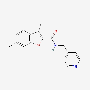 3,6-dimethyl-N-(pyridin-4-ylmethyl)-1-benzofuran-2-carboxamide