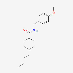 4-butyl-N-[(4-methoxyphenyl)methyl]cyclohexane-1-carboxamide