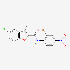 N-(2-bromo-4-nitrophenyl)-5-chloro-3-methyl-1-benzofuran-2-carboxamide