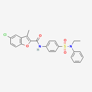 5-chloro-N-(4-{[ethyl(phenyl)amino]sulfonyl}phenyl)-3-methyl-1-benzofuran-2-carboxamide