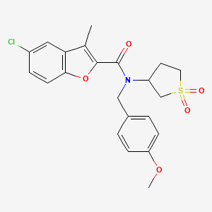 5-chloro-N-(1,1-dioxidotetrahydrothiophen-3-yl)-N-(4-methoxybenzyl)-3-methyl-1-benzofuran-2-carboxamide