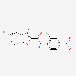 molecular formula C16H10BrClN2O4 B4157457 5-bromo-N-(2-chloro-4-nitrophenyl)-3-methyl-1-benzofuran-2-carboxamide 