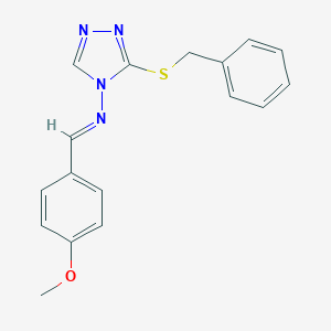 molecular formula C17H16N4OS B415749 N-[3-(benzylsulfanyl)-4H-1,2,4-triazol-4-yl]-N-(4-methoxybenzylidene)amine 
