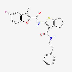 5-fluoro-3-methyl-N-(3-{[(2-phenylethyl)amino]carbonyl}-5,6-dihydro-4H-cyclopenta[b]thien-2-yl)-1-benzofuran-2-carboxamide