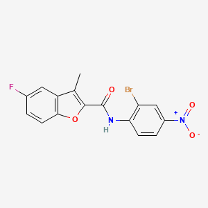 N-(2-bromo-4-nitrophenyl)-5-fluoro-3-methyl-1-benzofuran-2-carboxamide