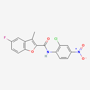 N-(2-chloro-4-nitrophenyl)-5-fluoro-3-methyl-1-benzofuran-2-carboxamide