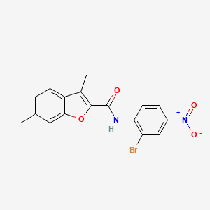 molecular formula C18H15BrN2O4 B4157507 N-(2-bromo-4-nitrophenyl)-3,4,6-trimethyl-1-benzofuran-2-carboxamide 