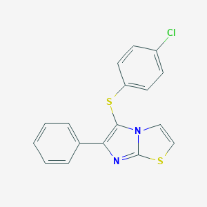 molecular formula C17H11ClN2S2 B415751 5-[(4-Chlorophenyl)thio]-6-phenylimidazo[2,1-b][1,3]thiazole CAS No. 353253-74-4