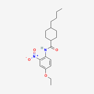 molecular formula C19H28N2O4 B4157535 4-butyl-N-(4-ethoxy-2-nitrophenyl)cyclohexanecarboxamide 