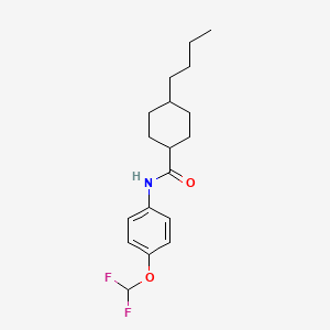 molecular formula C18H25F2NO2 B4157542 4-butyl-N-[4-(difluoromethoxy)phenyl]cyclohexanecarboxamide 