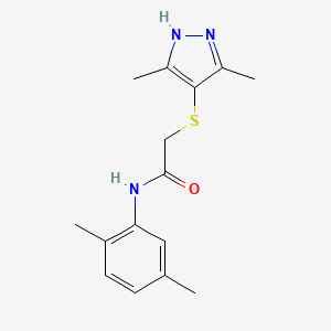 N-(2,5-dimethylphenyl)-2-[(3,5-dimethyl-1H-pyrazol-4-yl)thio]acetamide