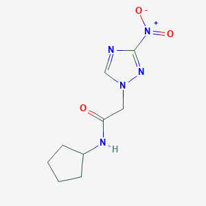 molecular formula C9H13N5O3 B415757 N-cyclopentyl-2-(3-nitro-1H-1,2,4-triazol-1-yl)acetamide CAS No. 161996-33-4