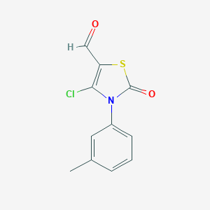 molecular formula C11H8ClNO2S B415760 4-Chloro-3-(3-methylphenyl)-2-oxo-2,3-dihydro-1,3-thiazole-5-carbaldehyde 