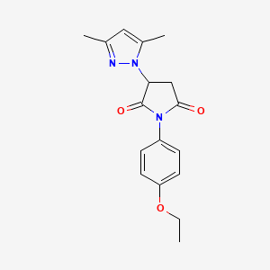 3-(3,5-dimethyl-1H-pyrazol-1-yl)-1-(4-ethoxyphenyl)-2,5-pyrrolidinedione