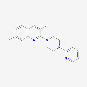 molecular formula C20H22N4 B415762 3,7-Dimethyl-2-[4-(2-pyridinyl)-1-piperazinyl]quinoline 