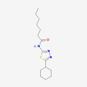 molecular formula C15H25N3OS B415770 N-(5-cyclohexyl-1,3,4-thiadiazol-2-yl)heptanamide 