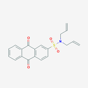 molecular formula C20H17NO4S B415773 N,N-diallyl-9,10-dioxo-9,10-dihydro-2-anthracenesulfonamide 