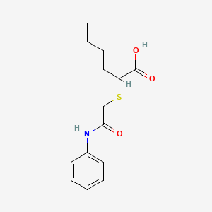 2-[(2-anilino-2-oxoethyl)thio]hexanoic acid