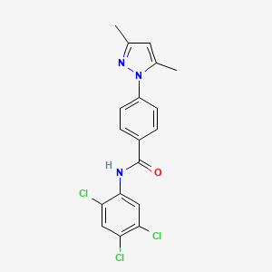 4-(3,5-dimethyl-1H-pyrazol-1-yl)-N-(2,4,5-trichlorophenyl)benzamide