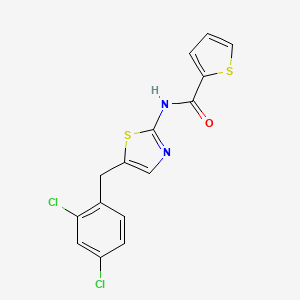 molecular formula C15H10Cl2N2OS2 B4157797 N-[5-(2,4-dichlorobenzyl)-1,3-thiazol-2-yl]-2-thiophenecarboxamide CAS No. 823827-87-8