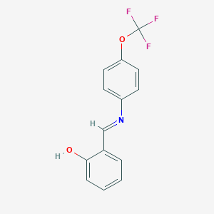 molecular formula C14H10F3NO2 B415781 2-({[4-(Trifluoromethoxy)phenyl]imino}methyl)phenol 
