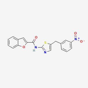 N-[5-(3-nitrobenzyl)-1,3-thiazol-2-yl]-1-benzofuran-2-carboxamide