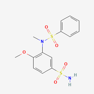 4-methoxy-3-[methyl(phenylsulfonyl)amino]benzenesulfonamide