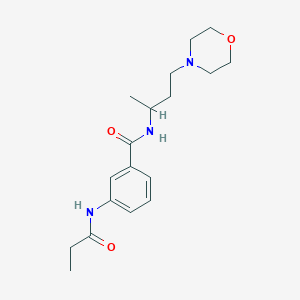 N-(1-methyl-3-morpholin-4-ylpropyl)-3-(propionylamino)benzamide