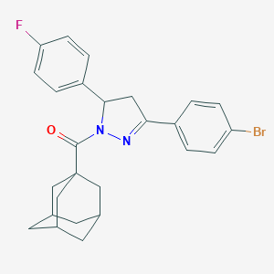 1-(ADAMANTANE-1-CARBONYL)-3-(4-BROMOPHENYL)-5-(4-FLUOROPHENYL)-4,5-DIHYDRO-1H-PYRAZOLE